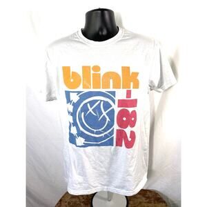 Blink 182 Graphic T Shirt White Large Band Tee